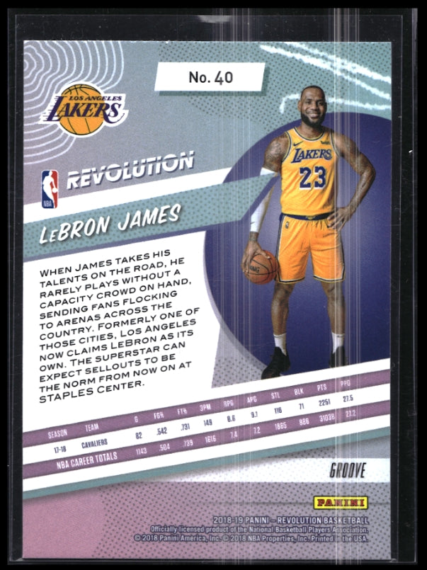 2018-19 Revolution LEBRON JAMES Groove #40