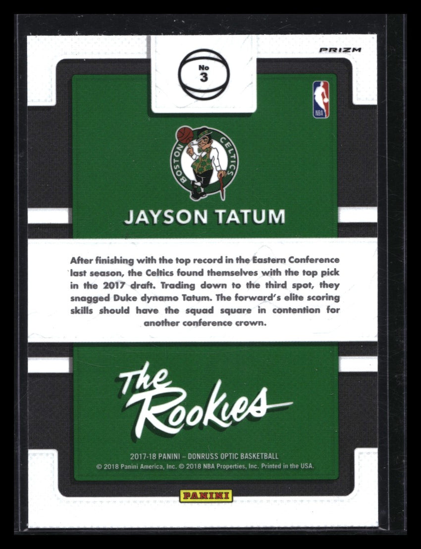2017-18 Donruss Optic JAYSON TATUM The Rookies Holo Silver #3