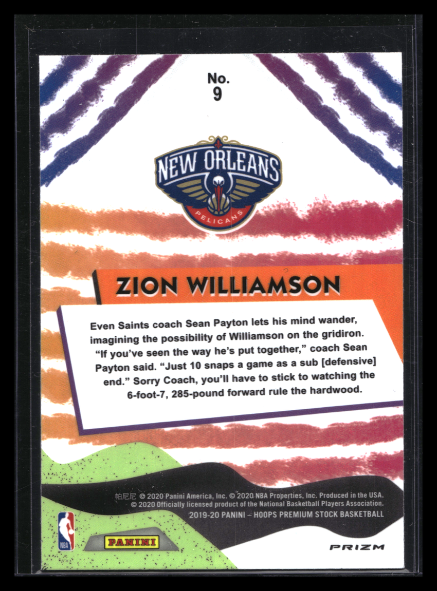 2019-20 Hoops Premium Stock ZION WILLIAMSON We Got Next Rookie Blue #9