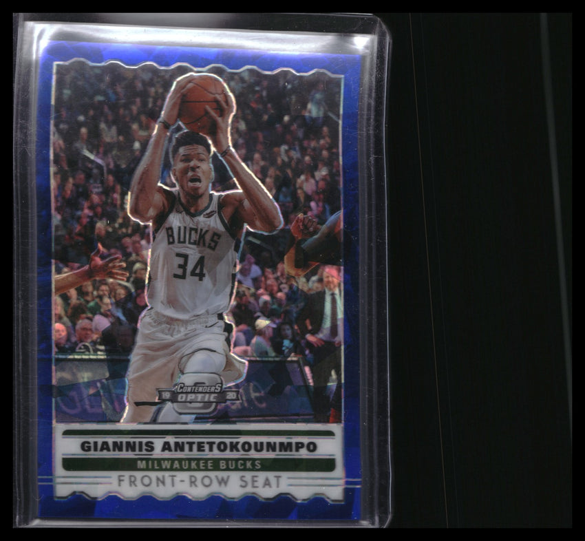2019-20 Contenders Optic GIANNIS ANTETOKOUNMPO Front-Row Seat Blue Ice #2