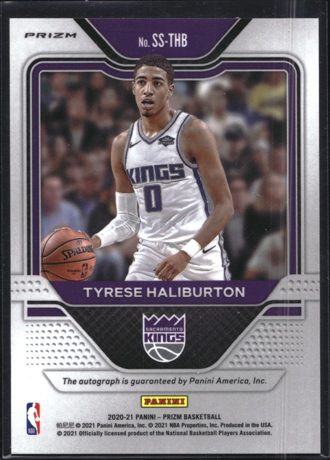 2020-21 Prizm Tyrese Haliburton Sensational Signatures Rookie Auto Choice Thb B