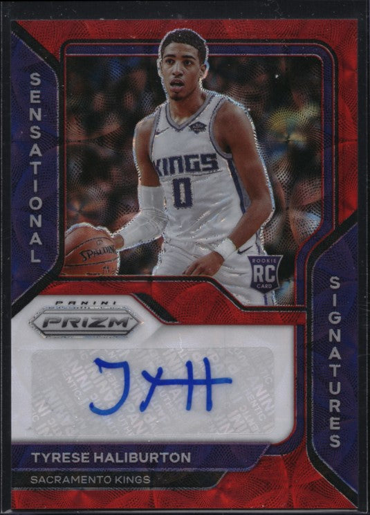 2020-21 Prizm Tyrese Haliburton Sensational Signatures Rookie Auto Choice Thb B