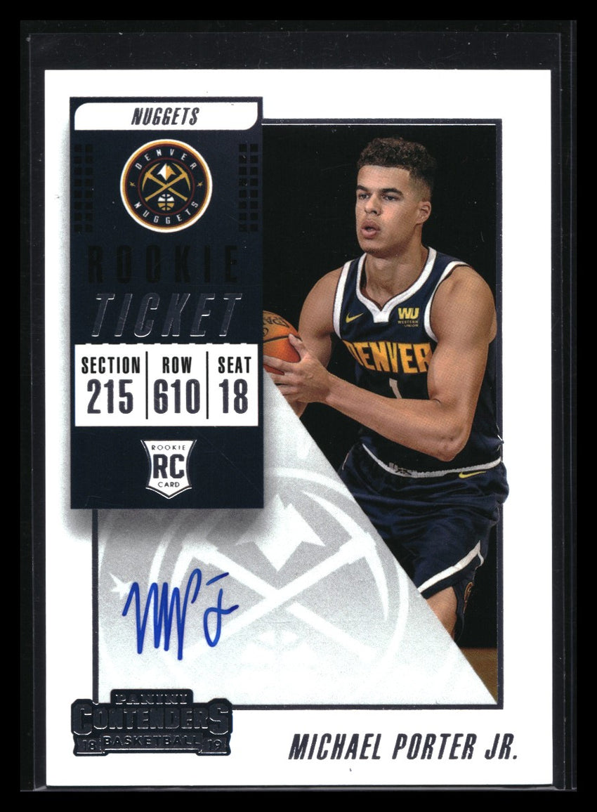 2018-19 Contenders MICHAEL PORTER JR. Rookie Ticket Auto Variation #137