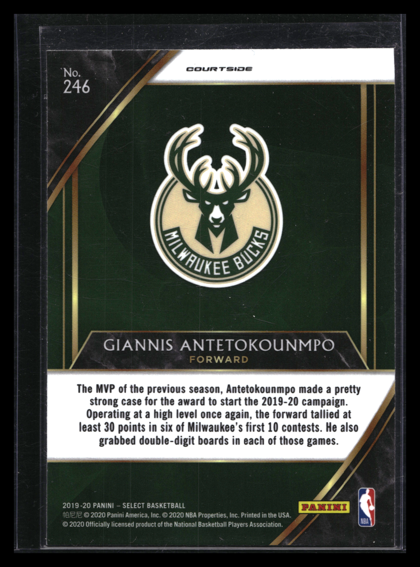 2019-20 Select GIANNIS ANTETOKOUNMPO Courtside Base Card #246