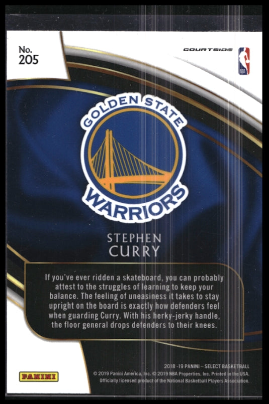 2018-19 Select STEPHEN CURRY Courtside Base #205