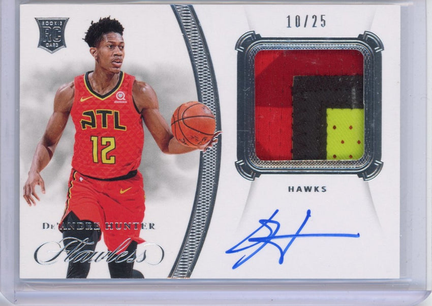 2019-20 Flawless Deandre Hunter Rookie Patch Auto 10/25