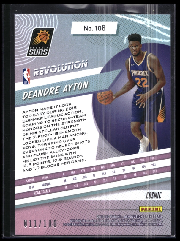 2018-19 Revolution Deandre Ayton Rookie Cosmic 11/100