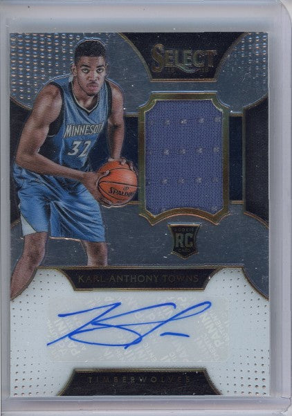 2015-16 Select Karl-anthony Towns Rookie Jersey Auto Base 113/125