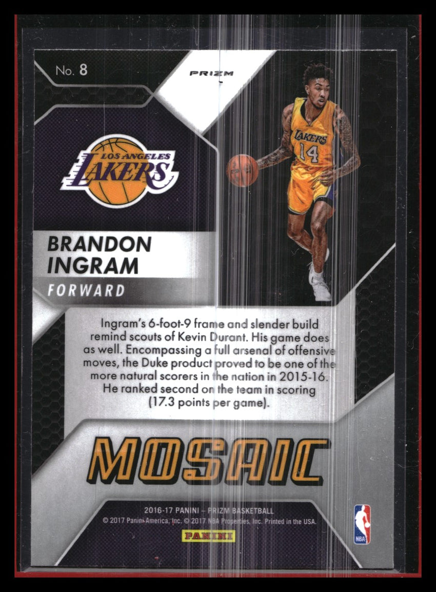 2016-17 Prizm Brandon Ingram Mosaic Rookie Silver No 8