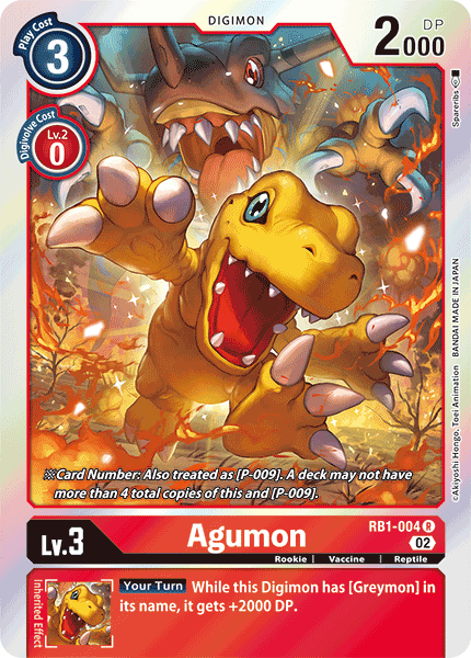 Agumon RB1-004 R - Rare RB01 Resurgence Booster
