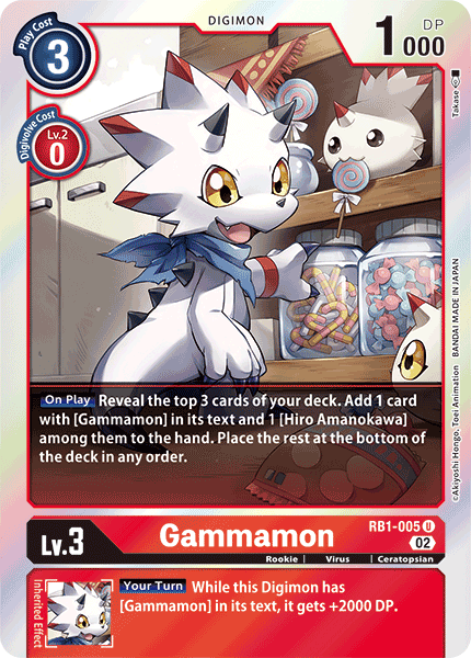 Gammamon - RB1-005 RB1-005 U - Uncommon RB01 Resurgence Booster