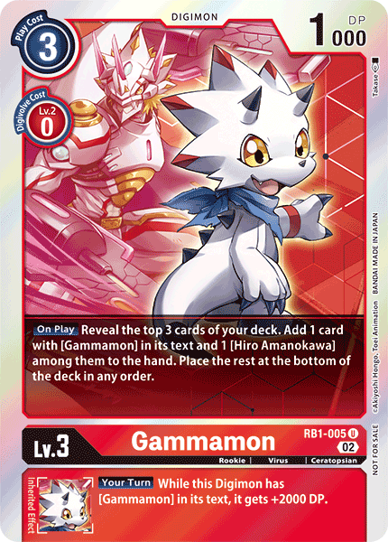 Gammamon - RB1-005 (Box Topper) RB1-005 U - Uncommon RB01 Resurgence Booster
