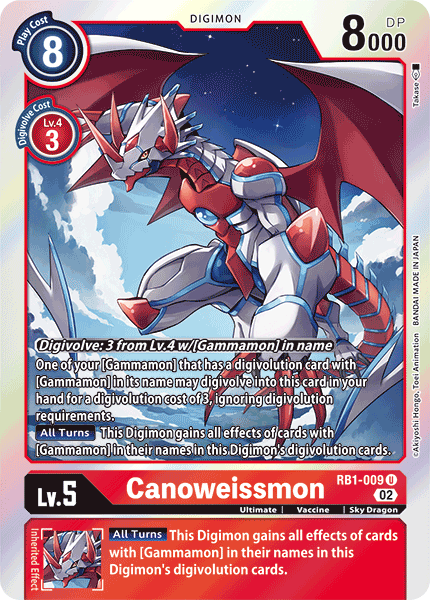 Canoweissmon RB1-009 U - Uncommon RB01 Resurgence Booster