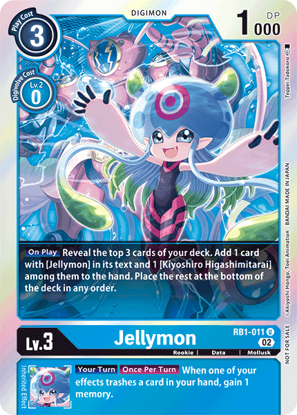 Jellymon (Box Topper) RB1-011 U - Uncommon RB01 Resurgence Booster