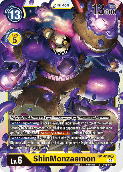 ShinMonzaemon RB1-019 SR - Super Rare RB01 Resurgence Booster