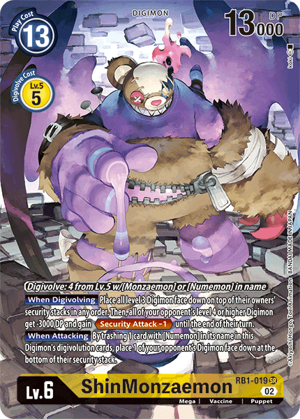 ShinMonzaemon (Textured Alternate Art) RB1-019 SR - Super Rare RB01 Resurgence Booster