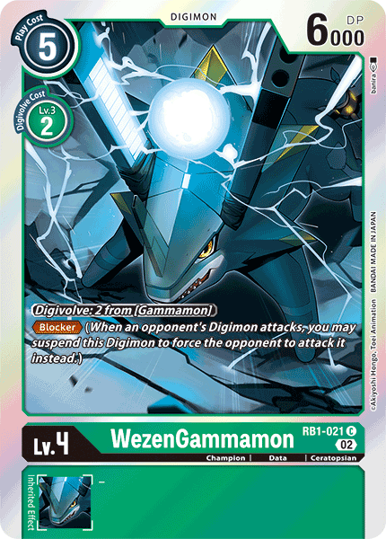 WezenGammamon RB1-021 C - Common RB01 Resurgence Booster