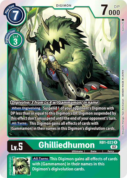 Ghilliedhumon RB1-023 R - Rare RB01 Resurgence Booster