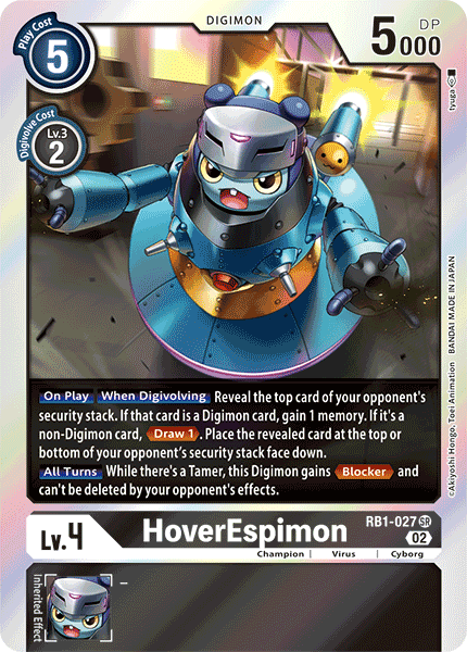 HoverEspimon RB1-027 SR - Super Rare RB01 Resurgence Booster