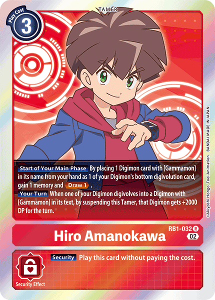 Hiro Amanokawa RB1-032 R - Rare RB01 Resurgence Booster