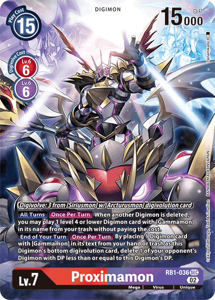 Proximamon (Textured Alternate Art) RB1-036 SEC - Secret Rare RB01 Resurgence Booster