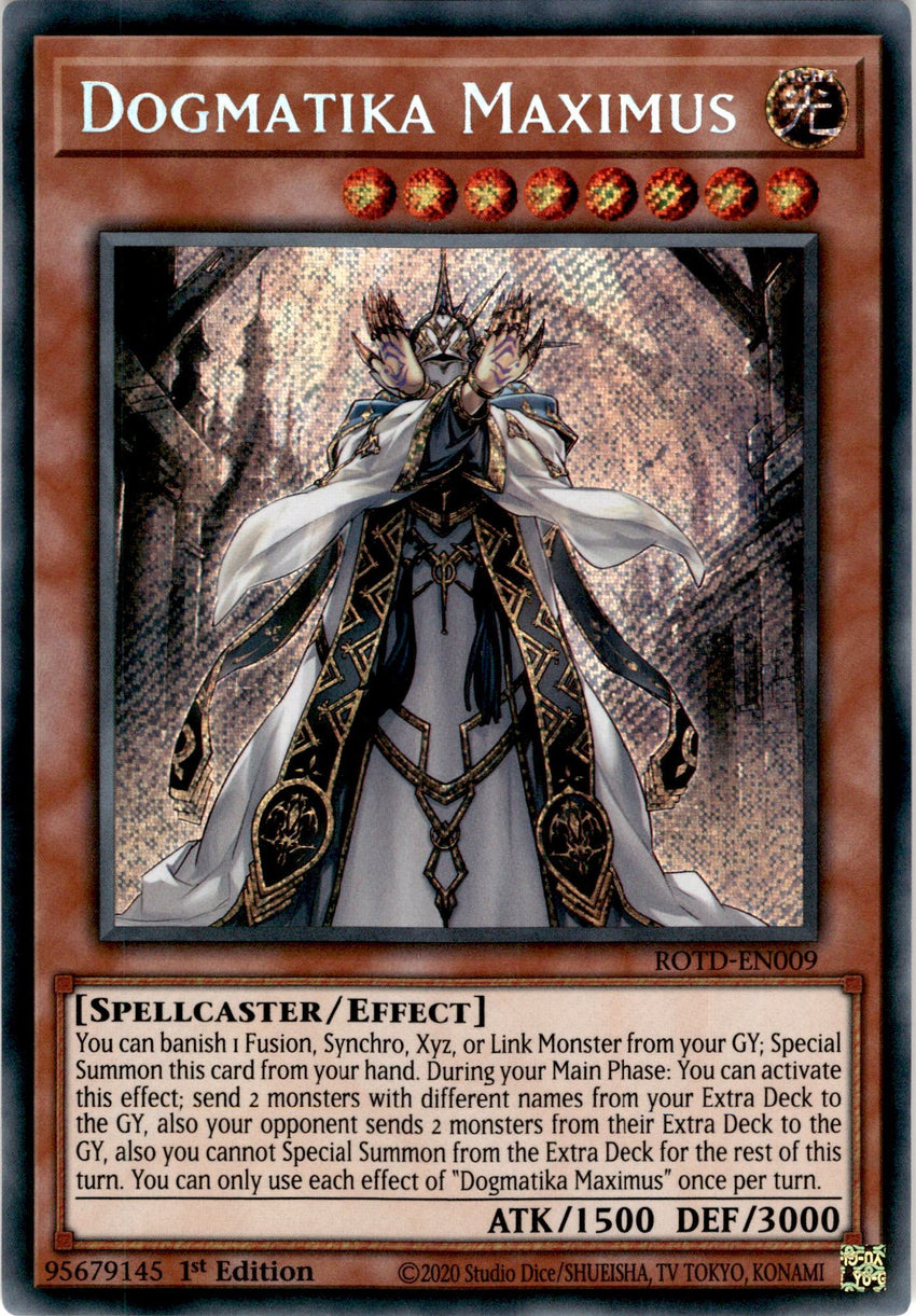 Dogmatika Maximus - ROTD-EN009 - Secret Rare 1st Edition-Cherry Collectables