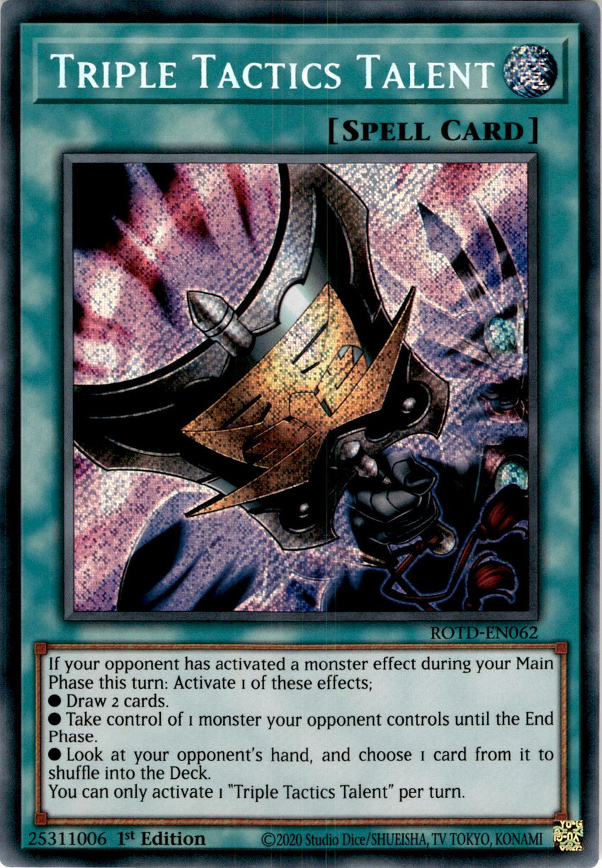 Triple Tactics Talent - ROTD-EN062 - Secret Rare 1st Edition-Cherry Collectables
