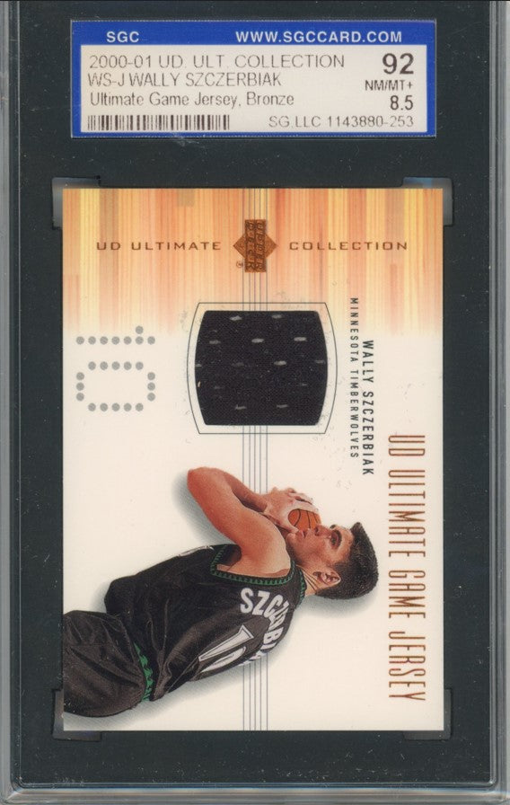 2000-01 Ud Ultimate Collection Wally Szczerbiak Jersey Bronze Ws-j SGC 8.5 253