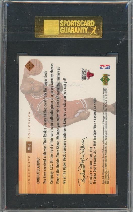 2000-01 Ud Ultimate Collection Marcus Fizer Jersey Bronze Mf-j Sgc 8.5 266