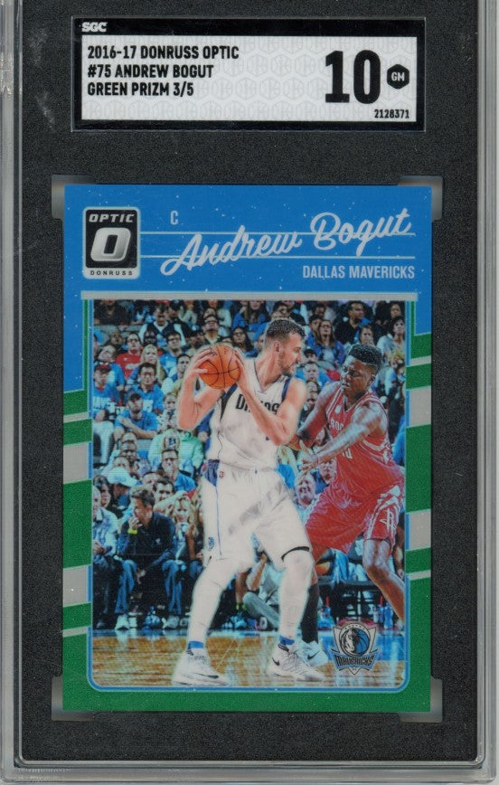 2016-17 Donruss Optic Andrew Bogut Green Prizm 3/5 Sgc 10
