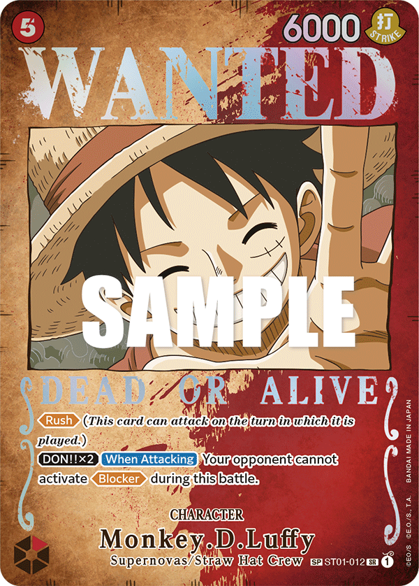Monkey.D.Luffy (Wanted Poster) #ST01-012 - SR OP-03 Pillars of Strength