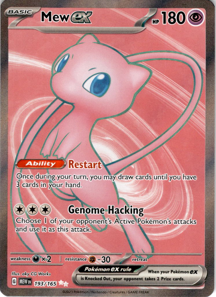 FULL ART Mew ex - 193/165 - Ultra Rare Scarlet & Violet 151