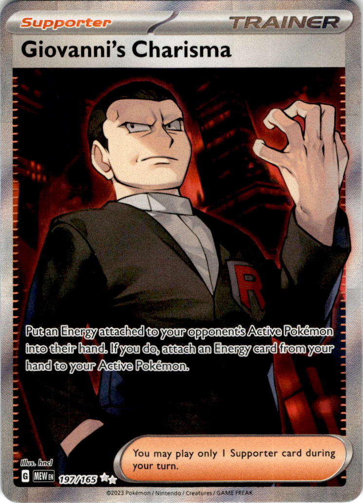 FULL ART Giovanni's Charisma - 197/165 - Ultra Rare Scarlet & Violet 151