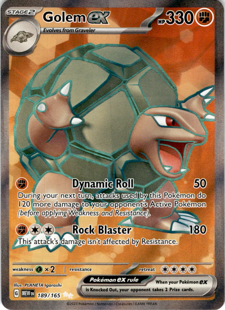 FULL ART Golem ex - 189/165 - Ultra Rare Scarlet & Violet 151