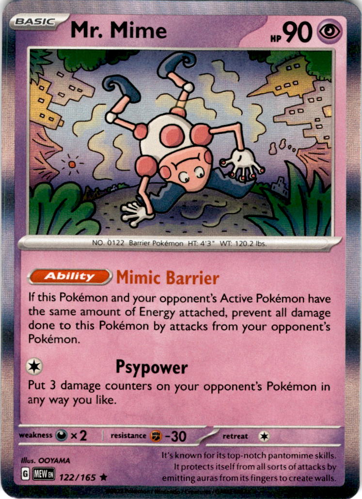 Mr. Mime - 122/165 - Holo Rare Scarlet And Violet 151 – Cherry