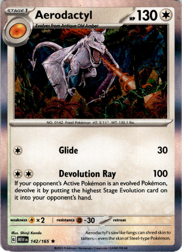 Aerodactyl - 142/165 - Holo Rare Scarlet & Violet 151