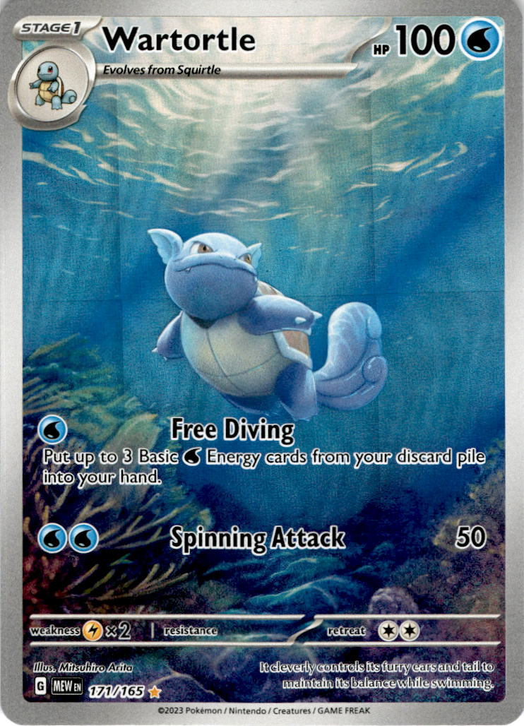 Wartortle 171/165 Pokémon 151 Carta Holo Illustration Rare | Meses sin Wartortle 171/165 Pokémon 151 Carta Holo Illustration Rare | Meses sin