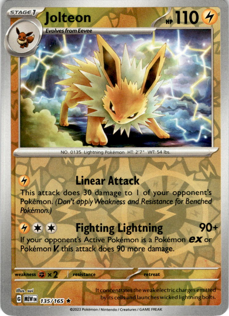 Jolteon - 135/165 - Reverse Holo Scarlet & Violet 151