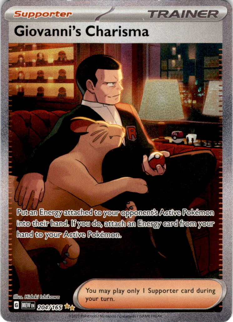 Giovanni's Charisma - 204/165 - SPECIAL - Illustration Rare Scarlet & Violet 151