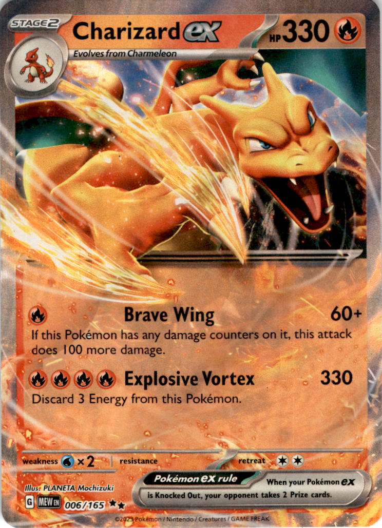 Charizard EX - 006/165 - Ultra Rare Scarlet And Violet 151 Cherry Collectables Charizard EX - 006/165 - Ultra Rare Scarlet And Violet 151 Cherry Collectables