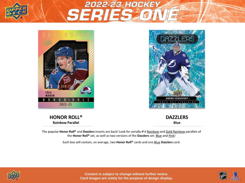 2022-23 Upper Deck Series 1 Hockey Hobby Box-Cherry Collectables