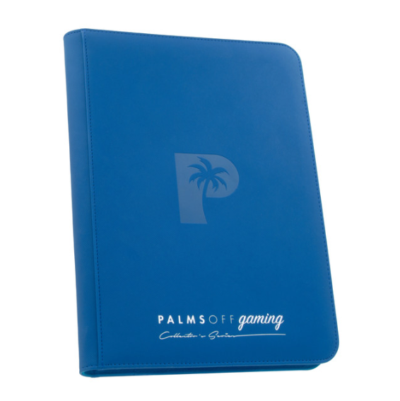 Palms Off Gaming Collectors Series 9 Pocket Zip Binder  Blue
