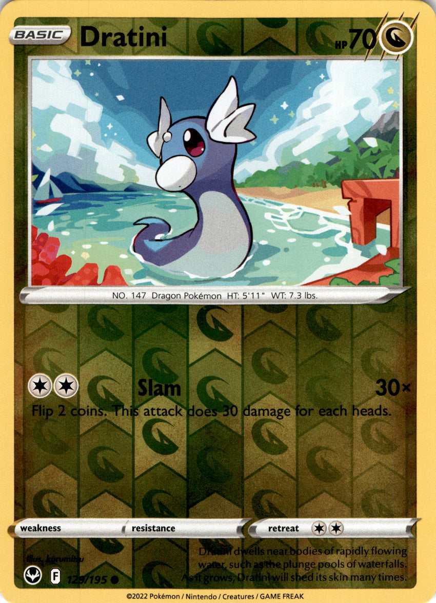 Dratini - 129/195 - Common Reverse Holo Silver Tempest