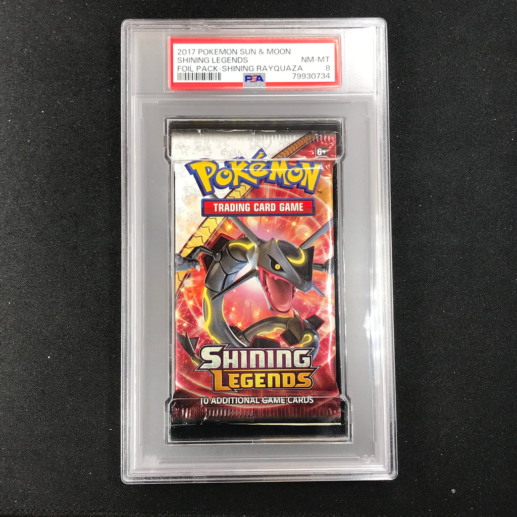 Psa 8 2017 Pokemon Sun And Moon Shining Legends Booster Pack - Rayquaz Cherry Collectables Psa 8 2017 Pokemon Sun And Moon Shining Legends Booster Pack - Rayquaz Cherry Collectables