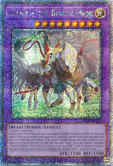 Sleipnir the Runick Mane - DUNE-EN035 - Quarter Century Secret Rare 1st Edition