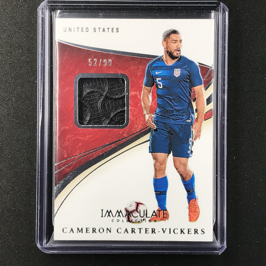 2020 Immaculate CAMERON CARTER VICKERS Boot Materials Patch 52/99-Cherry Collectables