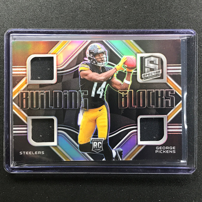 2022 Spectra GEORGE PICKENS Building Blocks Triple Relic Rookie 33/99