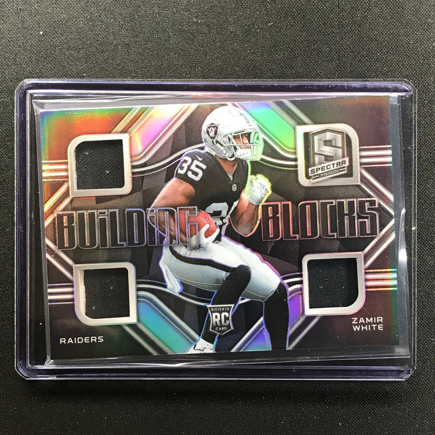 2022 Spectra ZAMIR WHITE Building Blocks Triple Relic Rookie 74/99