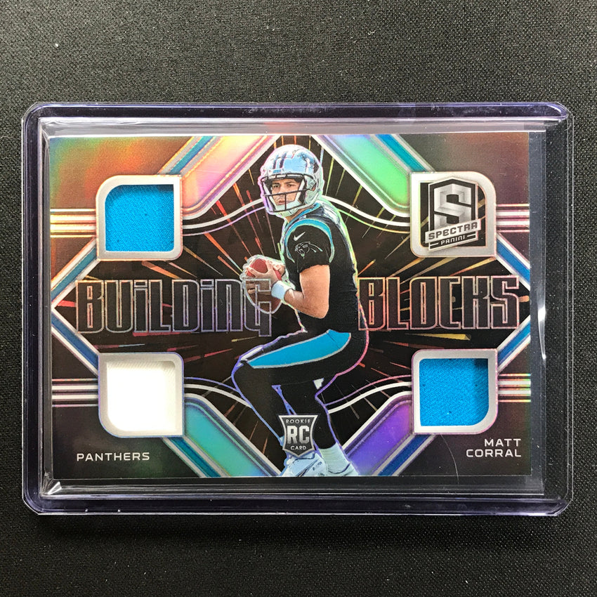 2022 Spectra Matt Coral Building Blocks Triple Relic Rookie 41/99