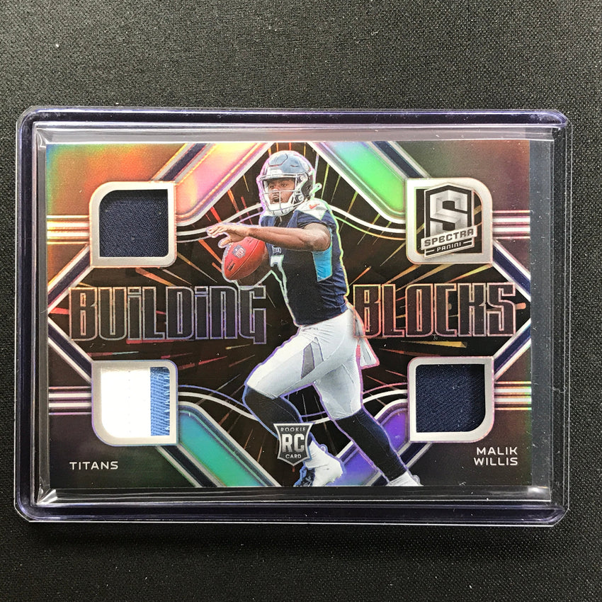 2022 Spectra Malik Willis Building Blocks Triple Relic Rookie 19/99